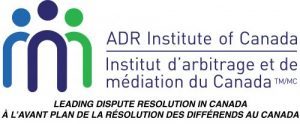 ADR institute of British Columbia logo with text underneath